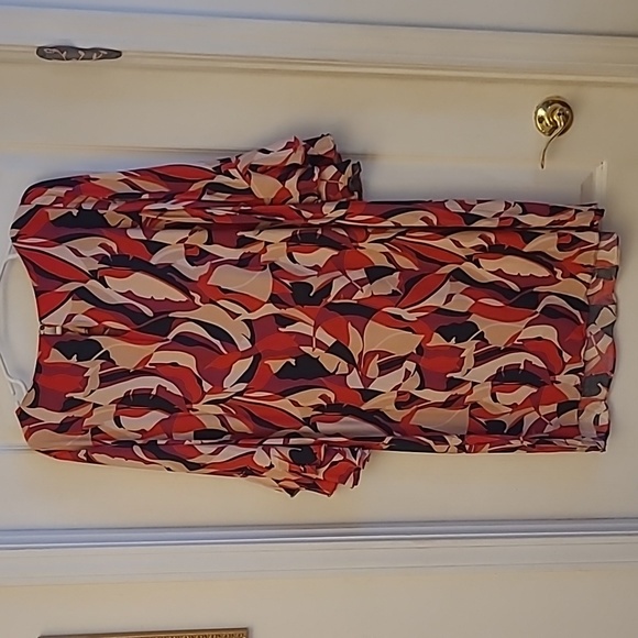 EUC Wallis Abstract Print Three-Quarter Sleeved Colorful Dress - Picture 7 of 14